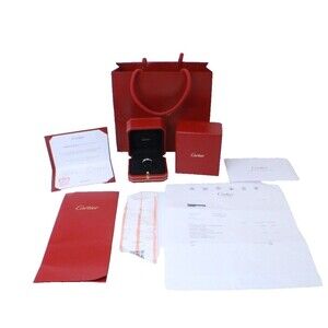 🔥 Cartier LOVE Ring Size 49 - 18K White Gold VS Pave Diamonds 0.68TCW 🔥